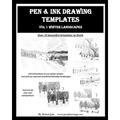 Pen and Ink Drawing Templates: vol. 1 Winter Landscapes