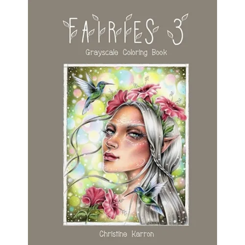 Fairies 3 Grayscale Coloring Book
