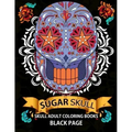 Sugar Skull: black page adult coloring books at midnight Version ( Dia De Los Muertos, Skull Coloring Book for Adults, Relaxation & Meditation )