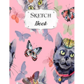 Sketch Book: Cat Sketchbook Scetchpad for Drawing or Doodling Notebook Pad for Creative Artists #7 Pink Butterfly