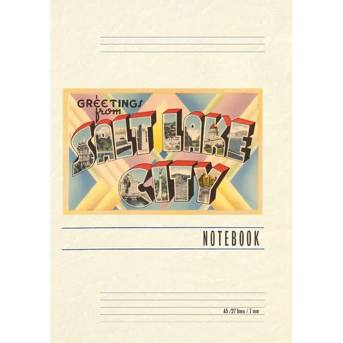 Vintage Lined Notebook Greetings from Salt Lake City, Utah