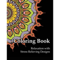 Coloring Book Relaxation with Stress Relieving Designs: Adult Coloring Book Gray lined
