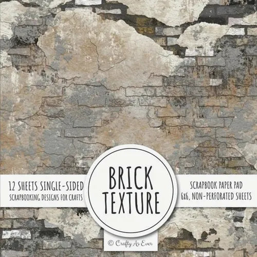 Brick Texture Scrapbook Paper Pad: 6x6 Scrapbooking Designs for Cardmaking, DIY Crafts, Printmaking, and Papercrafts