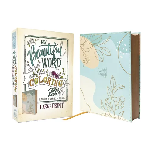 Niv, Beautiful Word Coloring Bible, Large Print, Leathersoft Over Board, Teal: Hundreds of Verses to Color