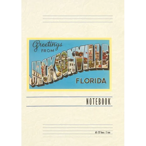 Vintage Lined Notebook Greetings from Jacksonville, Florida
