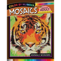 Mosaics Hexagon Coloring Book: Animals Color by Number for Adults Stress Relieving Design
