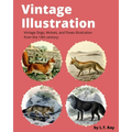 Vintage Illustration: Vintage Dogs, Wolves, and Foxes illustration from the 19th century.