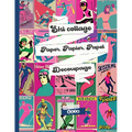 Vintage Ski Art Collage Decoupage paper