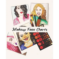 MakeUp Face Charts: A Coloring Book for Women Who Love Makeup 50 Faces to makeup "8 x 10 " 100 pages