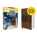 Niv, Kids' Visual Study Bible, Leathersoft, Bronze, Full Color Interior, Peel/Stick Bible Tabs: Explore the Story of the Bible---People, Places, and H