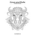 Cows and Bulls Coloring Book for Grown-Ups 1