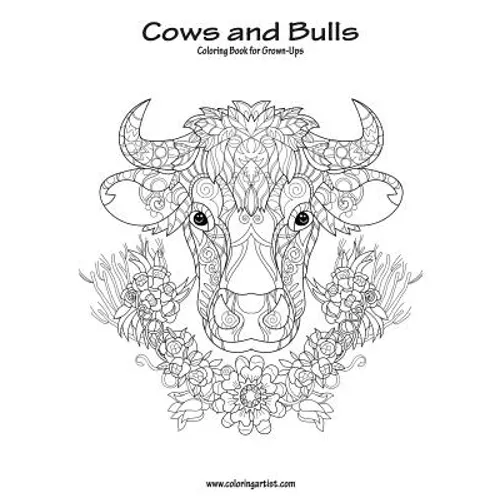 Cows and Bulls Coloring Book for Grown-Ups 1