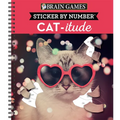 Brain Games - Sticker by Number: Cat-Itude (25 Images to Sticker)