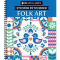 Brain Games - Sticker by Number: Folk Art (28 Images to Sticker)