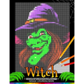 Witch Color by Numbers for Adults: Halloween Mosaic Coloring Book Stress Relieving Design Puzzle Quest