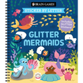Brain Games - Sticker by Letter: Glitter Mermaids: Includes 1 Glitter Sticker Sheet to Complete Each Image!