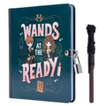 Harry Potter: Wands at the Ready Lock & Key Diary