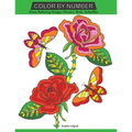 Color by Number: Stress Relieving Designs Flowers, Birds, Butterflies Coloring book, Large Print Color by Number