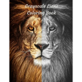 Grayscale Lions Coloring Book