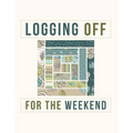 Logging Off For The Weekend: Log Cabin Quilt Block Notebook