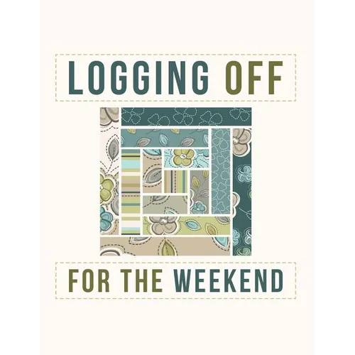 Logging Off For The Weekend: Log Cabin Quilt Block Notebook