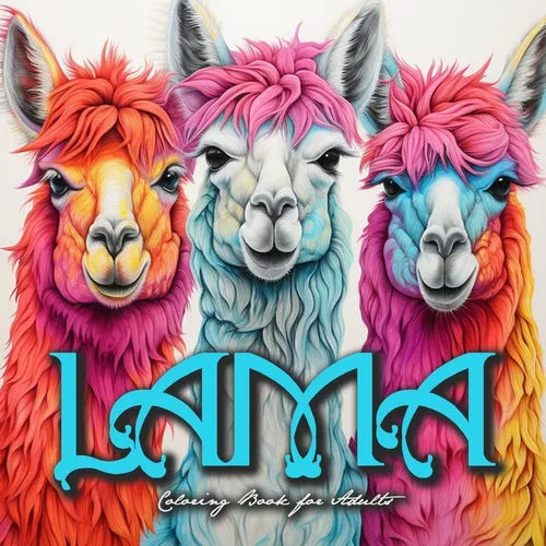 Lama Coloring Book for Adults: funny Lama Coloring Book for Adults Lamas Grayscale Coloring Book - Alpaca Lama Coloring Book Zentangle