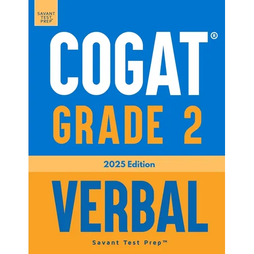 COGAT Grade 2 Verbal: 3 Practice Tests - Level 8