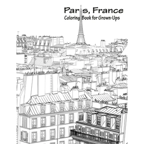 Paris, France Coloring Book for Grown-Ups 1