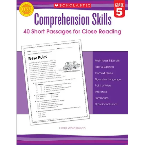 Comprehension Skills: Short Passages for Close Reading: Grade 5