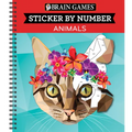 Brain Games - Sticker by Number: Animals (28 Images to Sticker)