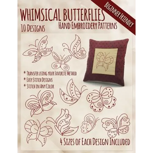 Whimsical Butterflies Hand Embroidery Patterns
