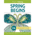 Spring Begins: Coloring Book for Adults