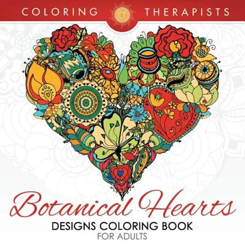 Botanical Hearts Designs Coloring Book For Adults