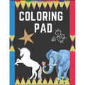 Coloring Pad: COLORING ANIMALS & WORDS FOR KIDS 50 PAGES, 8.5"x11"