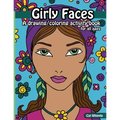 Girly Faces: A drawing/coloring activity book for all ages