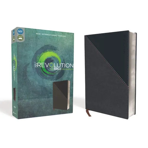 NIV, Revolution Bible, Imitation Leather, Gray/Navy: The Bible for Teen Guys