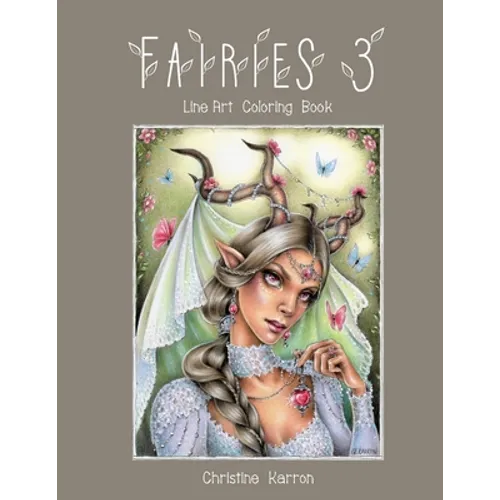Fairies 3 Line Art Coloring Book