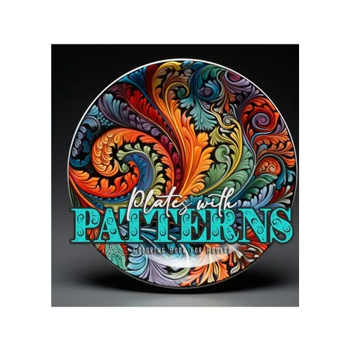 Plates with Patterns Coloring Book for Adults: Patterns Coloring Book for Adults Zentangle skandinavian patterns Coloring Book for adults - Mandala Pa