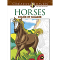 Horses Color by Number Coloring Book