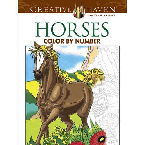 Horses Color by Number Coloring Book