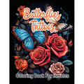 Butterflies Tattoos Coloring Book for Inmates