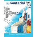 Santorini Greece coloring books for adults.