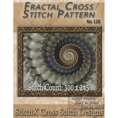 Fractal Cross Stitch Pattern - No. 128