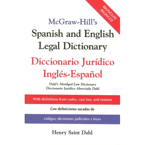 McGraw Hill's Spanish/English Legal Dict (Pb)