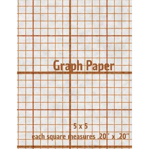 Graph Paper: Quad Rule Graph Paper,8.5 X 11 (5x5 Graph Paper) 100 Pages