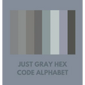 Just Gray Hex Code Alphabet