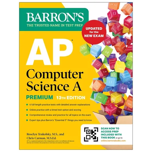 AP Computer Science a Premium, 13th Edition: Prep Book with 6 Practice Tests + Comprehensive Review + Online Practice (2026)