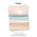 Aesthetic Beach Stationery Paper: Cute Letter Writing Paper for Home, Office, Letterhead Design, 25 Sheets