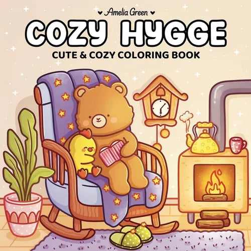 Cozy Hygge: Cute & Cozy Coloring Book for Adults and Teens