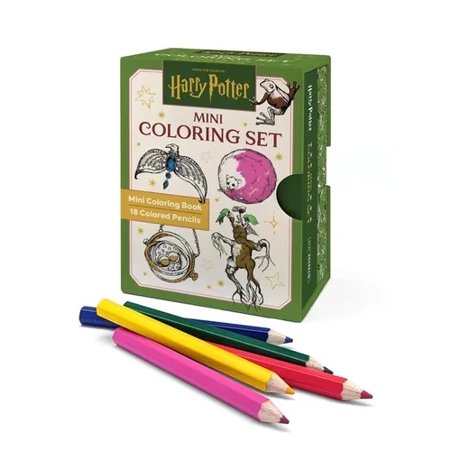 Harry Potter Mini Coloring Set: Includes Mini Coloring Book and 18 Colored Pencils